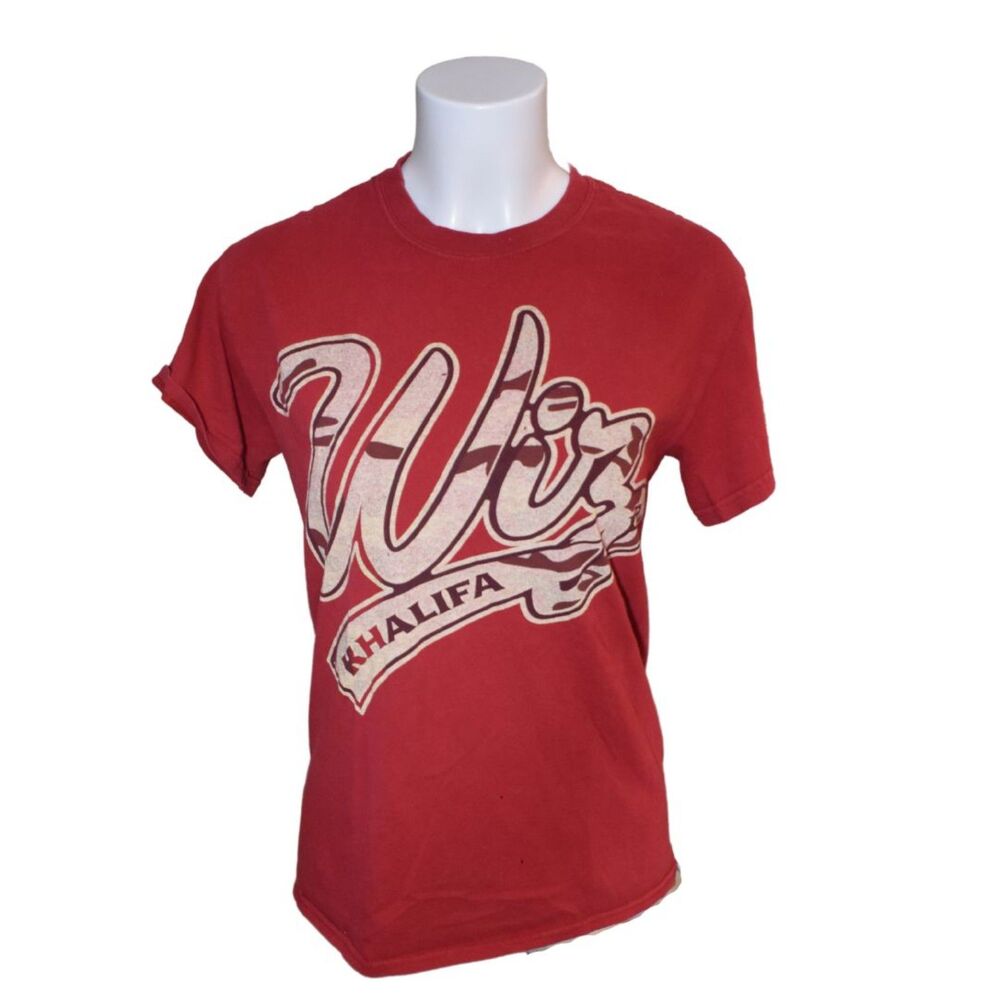 Wiz Khalifa Short Sleeve T Shirt Red Rap Hip Hop Unisex Small